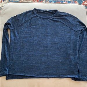 rag & bone dark blue & black long sleeve shirt